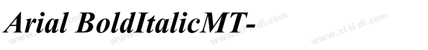 Arial BoldItalicMT字体转换